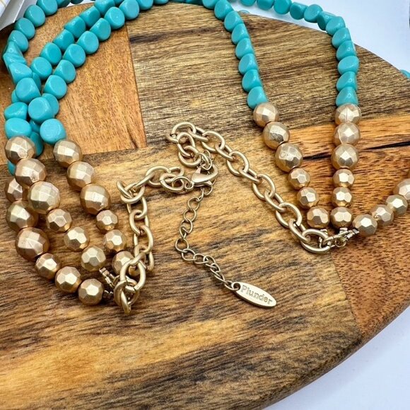 Plunder DEIDRE Heat Wave Mystery Bundle Necklace With Gold & Turquoise Beads - Picture 4 of 6